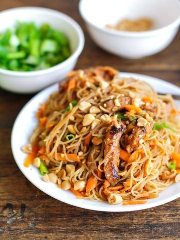 Hoisin Pork with Rice Noodles
