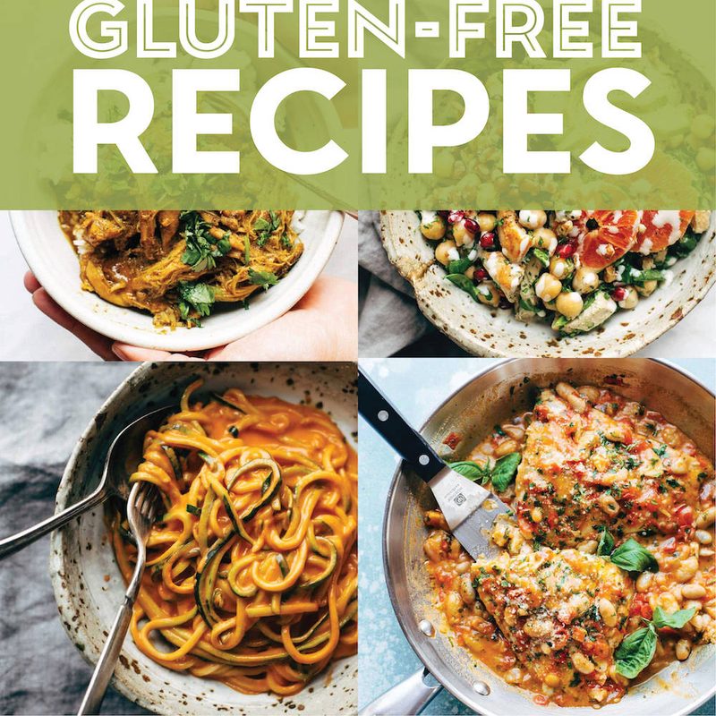 Gluten free recipes in a collage.