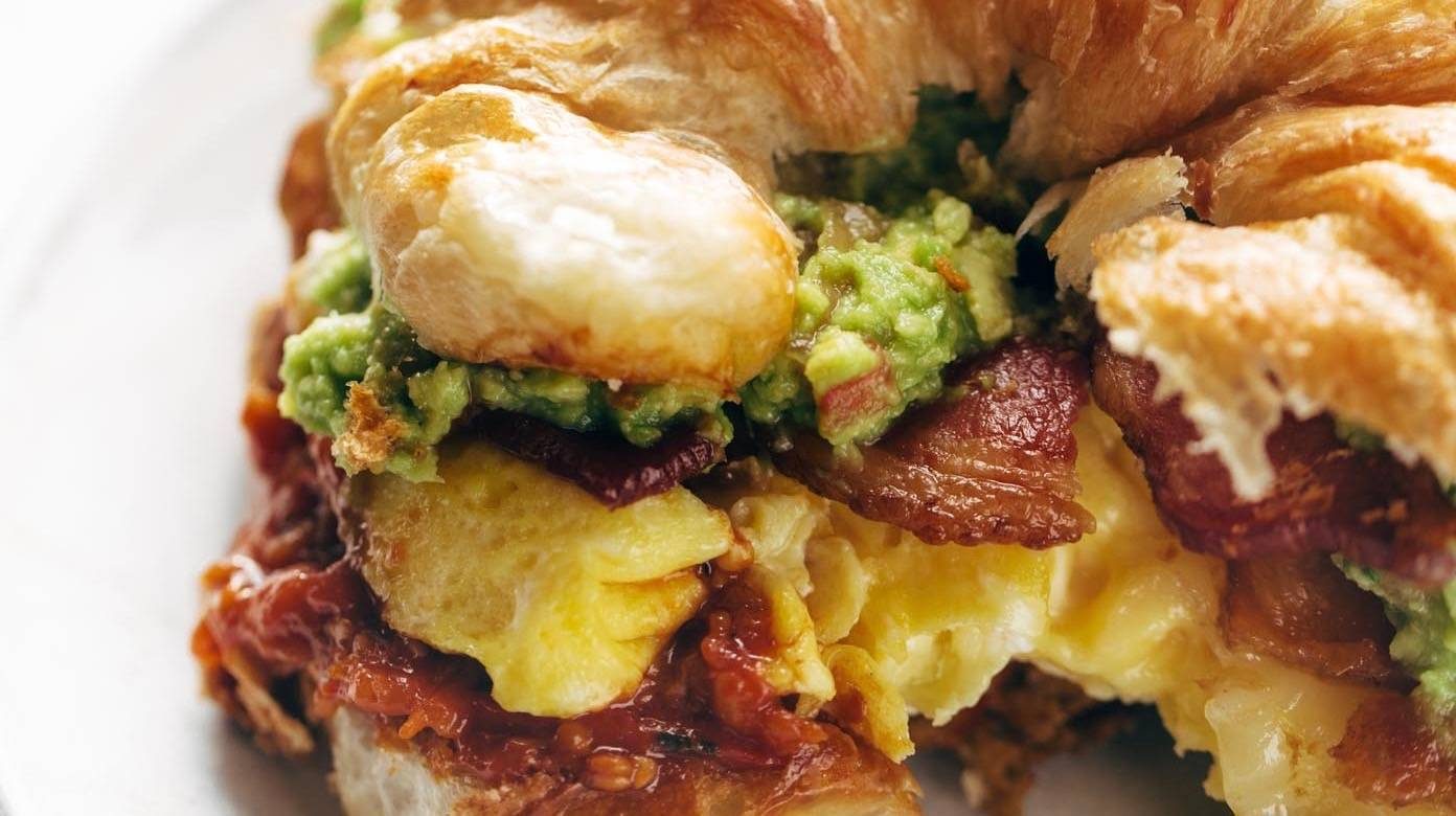 Breakfast Sandwich on plate.