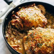 A picture of Skillet Turkey with Bacon and White Wine